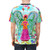 A graphic t-shirt design featuring an angel with lungs in the wings, symbolizing lung cancer awareness. - men back