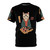 Whimsical t-shirt design featuring a cat in a sushi-themed illustration