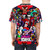 Retro-style t-shirt featuring Friday Night Funkin' characters in a pixelated design - men back