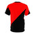 Anarchist political t-shirt featuring a red and black diagonal flag design, representing anarcho-communist ideals and left-wing ideology. - Back