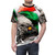 AOP T-shirt featuring the Palestine flag and solidarity message - men front