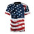 Watercolor American flag t-shirt with patriotic pop culture design