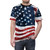 Watercolor American flag t-shirt with patriotic pop culture design - men front