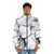 Puffer jacket with Farrah Fawcett inspired design - men front
