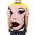 Vibrant pop art t-shirt design featuring the iconic image of transgender celebrity Amanda Lepore - men back