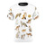 Stylish t-shirt featuring a design of foxes in a natural woodland setting