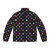 Colorful horse racing jockey silks puffer jacket