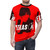 Model wearing a vibrant Texas-inspired t-shirt with a Scottish pop art design - men front
