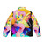 Retro synthwave style puffer jacket featuring Fluttershy from My Little Pony - Back