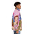 A vibrant and comfortable puffer jacket featuring a fun and colorful pop art design - men side right