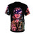 Patriotic Eleven Stranger Things Inspired T-Shirt featuring the number 11 with an American flag background - Back