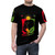 T-shirt featuring a stylized design inspired by the legendary Ivorian reggae artist Alpha Blondy. - men front