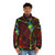 Synapse Puffer Jacket featuring a brain and neural network design - men front