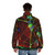Synapse Puffer Jacket featuring a brain and neural network design - men back