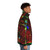 Synapse Puffer Jacket featuring a brain and neural network design - men side right