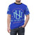 Vibrant and abstract graphic design featuring the "Nu Vizhon" logo on a high-quality t-shirt. - men front