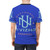 Vibrant and abstract graphic design featuring the "Nu Vizhon" logo on a high-quality t-shirt. - men back
