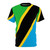 Vibrant Tanzania flag design printed on a high-quality t-shirt