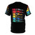 Graphic T-shirt featuring a vibrant design of formula racing cars for motorsport enthusiasts - Back