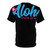 Aloha graphic tee with tropical Hawaii and pineapple design - Back
