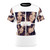 Tamia fan t-shirt with a vibrant all-over print design