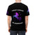 Galaxy print t-shirt with a unicorn graphic and the text "Forget Average Be Legendary" - men back