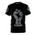 Black Lives Matter inspired t-shirt design with protest imagery and social justice messaging.