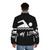 A puffer jacket for swimming enthusiasts featuring the text "Swimming Is My Life" - men back
