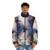 Swan Lake Puffer Jacket featuring a graceful swan design - men front