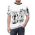 Retro graphic t-shirt featuring stylized "Take On Me" design inspired by the iconic 1980s song and music video - men front