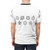A minimalist t-shirt design featuring creative football or soccer balls with a planet ring graphic. - men back