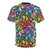 Colorful all over print t-shirt featuring a variety of Neopets characters and symbols - Back