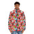 Colorful puffer jacket for sushi loving lovebirds and parrotlets - men front