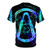 Borderlands-inspired neon black light t-shirt with vault hunter symbol - Back