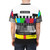 Retro television pattern t-shirt with "no signal" message - men back