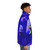 Surfer puffer jacket in vibrant and colorful abstract patterns - men side right