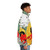 Surf or Die Japanese art-inspired puffer jacket with devil tattoo design - men side right