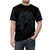 Model wearing a t-shirt featuring a mystic legendary shadow dragon design - men front