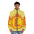 Superhero Letter S Fire Insignia Puffer Jacket - men front