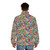 Hobbies Cartoon Puffer Jacket 6 with abstract and hipster design - men back