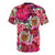 Colorful watercolor bouquet of flowers including peonies, hydrangeas, and other blooming plants on a t-shirt. - Back