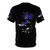 Photorealistic design of Tom Waits smoking against a cosmic nebula background on a t-shirt - Back