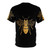 Floral golden honey bee design on a t-shirt - Back