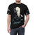 A high-quality t-shirt featuring the iconic silhouette of director Alfred Hitchcock, the master of suspense. - men front