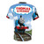 Cartoon train t-shirt featuring Thomas the Tank Engine inspired design - Back