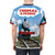 Cartoon train t-shirt featuring Thomas the Tank Engine inspired design - men back