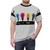 Sci-Fi Inspired "Four Lights" CMYK Art T-Shirt Design - men front