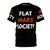A t-shirt with a funny, satirical design of the Flat Mars Society logo
