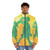 Spongebob-inspired "Bold and Brash" repainted puffer jacket with high-quality, detailed design - men front