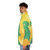 Spongebob-inspired "Bold and Brash" repainted puffer jacket with high-quality, detailed design - men side left